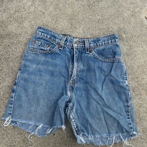 Levi's Medium Blue Denim Cutoff Shorts